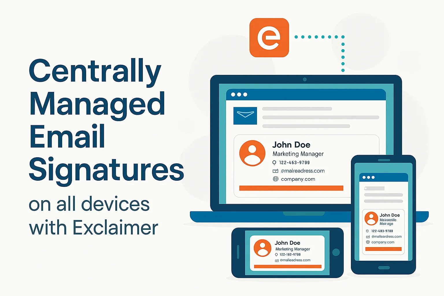 Centrally managed email signatures on all devices with Exclaimer